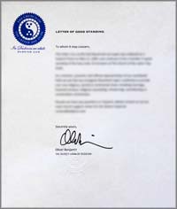 Letter of Good Standing